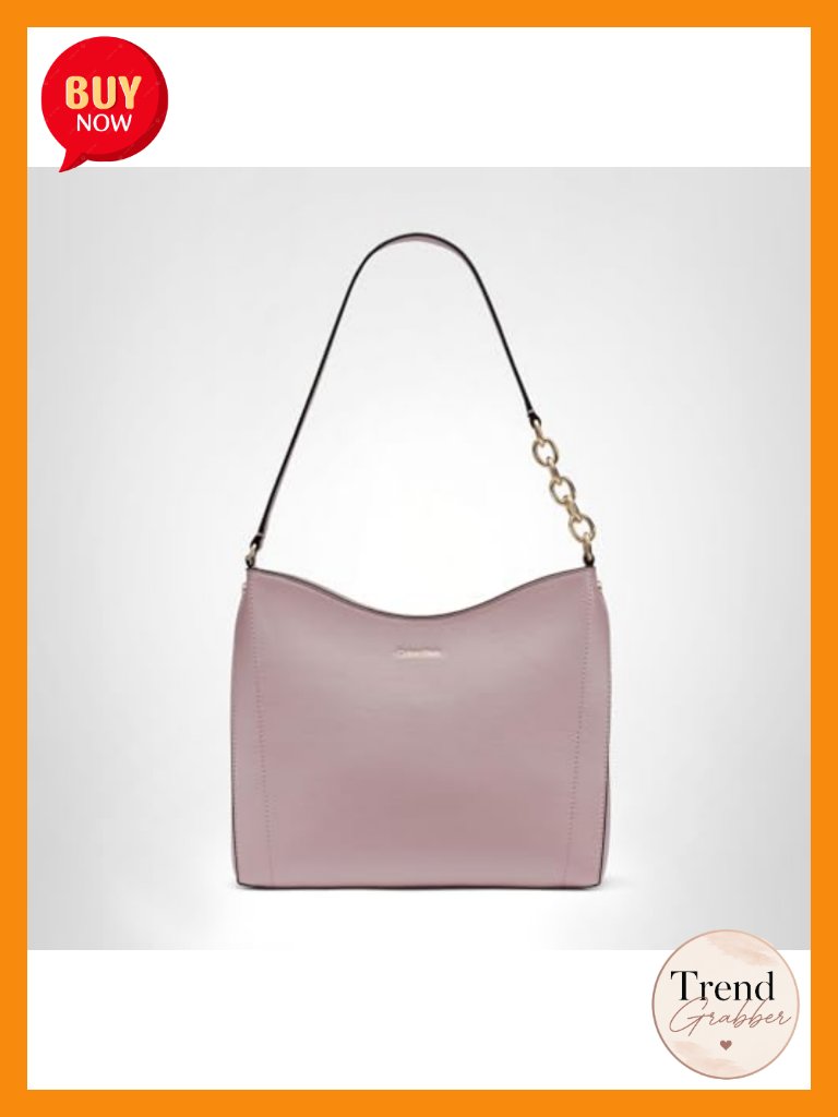 Vegan Leather Hobo Shoulder Bag With Chain Detail